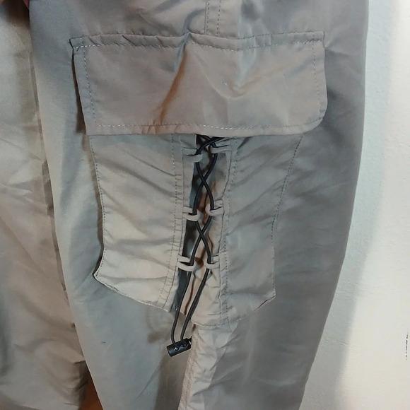 MOTEL Fabio Wide Leg Cargo Trousers in Grey size small - Picture 8 of 14